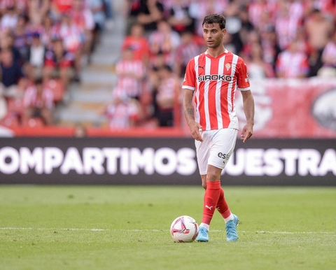 Diego Sánchez, con el Sporting