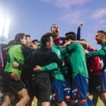 celebracion gol huesca