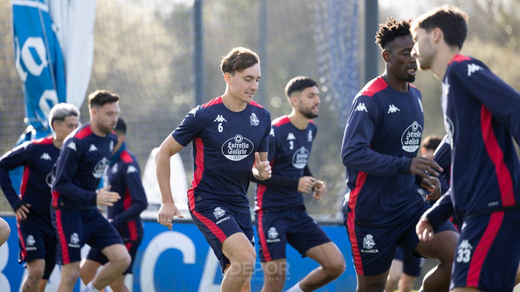 Entrenamiento del Deportivo en Abegondo.