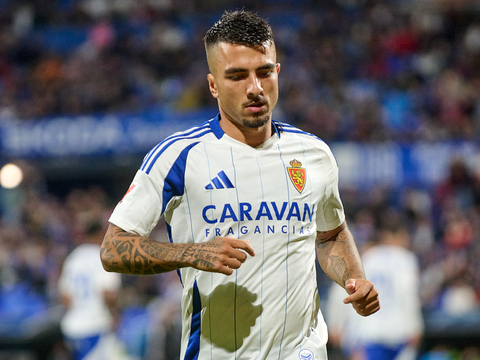 Tasende, en un partido con el Zaragoza