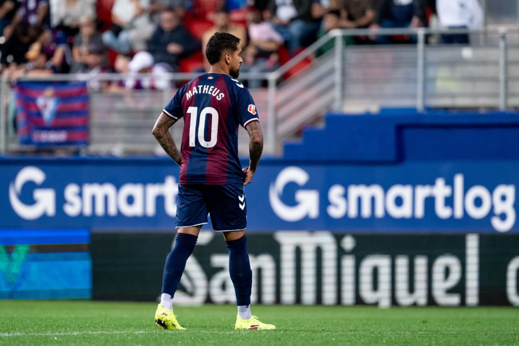 Matheus Pereira, en un partido con el Eibar