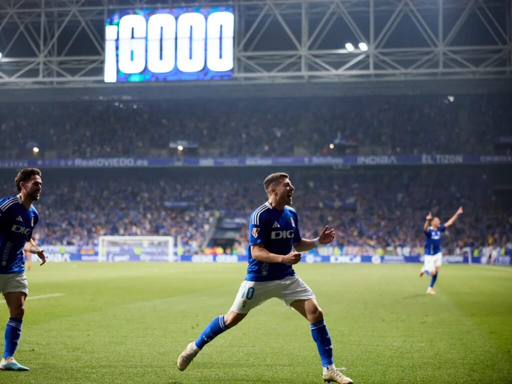 El Oviedo ascendió contando en sus filas con Portillo, el talismán de los ascensos.