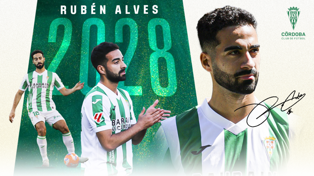 Rubén Alves firma con el Córdoba hasta 2028
