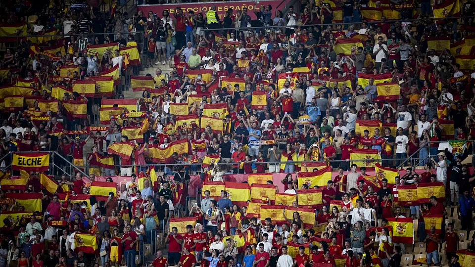 La afición de la Selección anima al equipo. Fuente: RFEF.