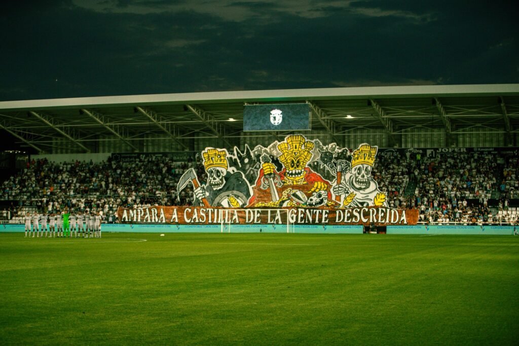 IMG_0352 Tifo de la afición del Burgos