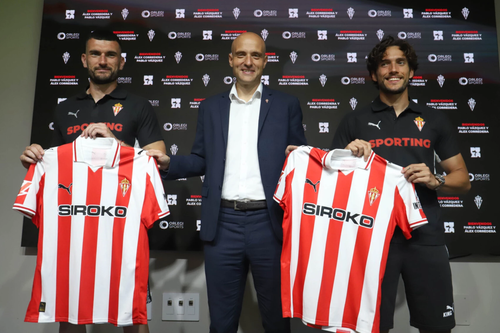 Pablo Vázquez y Alexandre Corredera, piezas clave para el Sporting de Garitano.