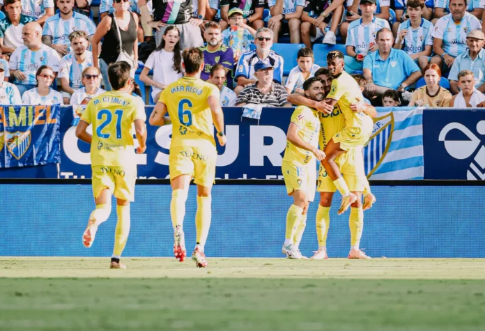 El Cádiz CF celebra un gol en un partido de LaLiga Hypermotion