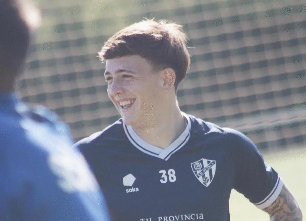 Gustavo Albarracín entrenando con el Huesca