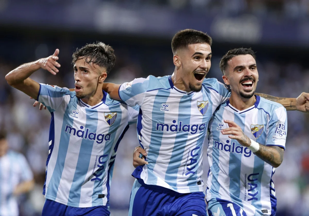Jugadores del Málaga celebrando