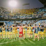 Los jugadores del Cádiz CF celebran una victoria