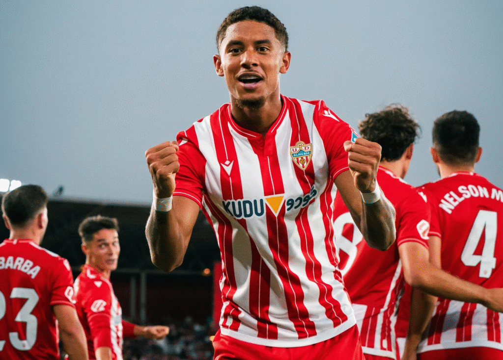 El Almería rompe un registro goleador de 10 años 1 Chirino se une a la fiesta goleadora del Almería