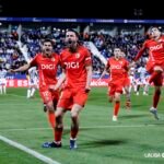 El Burgos CF se repone en Butarque y suma 3 puntos para colarse en el ascenso directo 2 Atienza celebra su tanto con el Burgos en Butarque