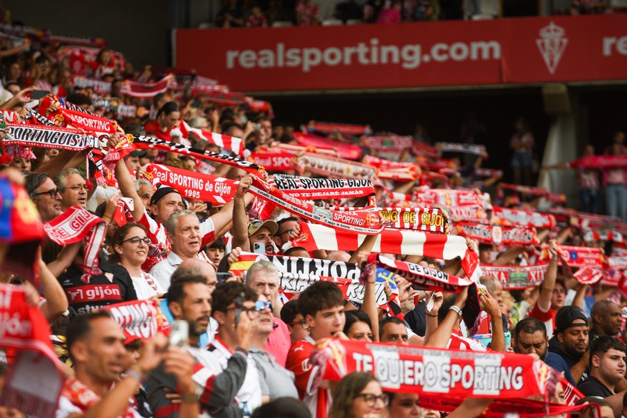 La afición del Sporting, en El Molinón