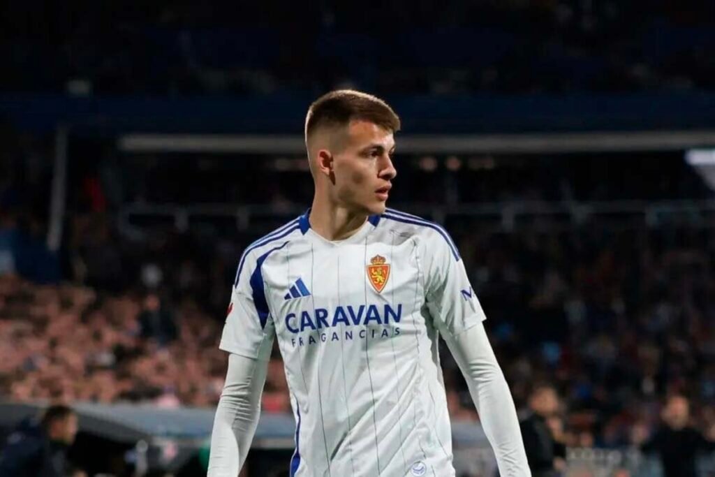 El Real Zaragoza recupera efectivos ante el Leganés 2 Samed Baždar en el Real Zaragoza