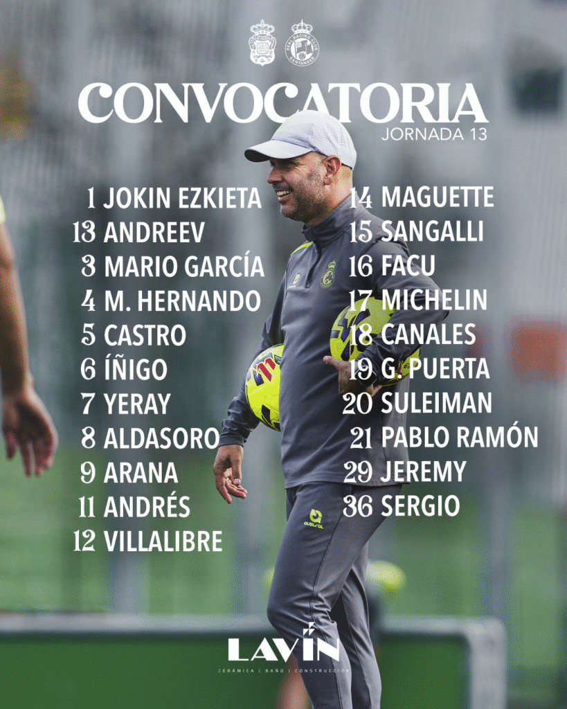La convocatoria del Racing