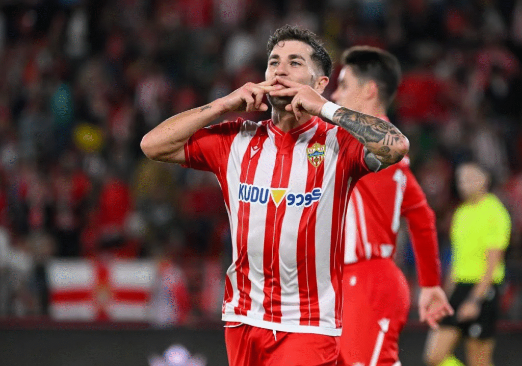 La UD Almería no puede contar a Embarba entre los pichichis