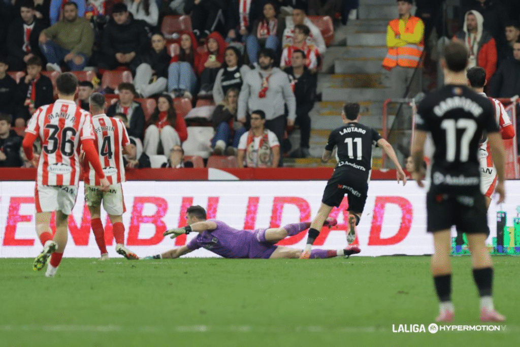 El Andorra se cambia de Principado con un punto de oro 1 Sporting y Andorra empatan a alos puntos y a los goles.