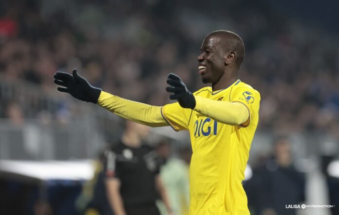 Diakité celebra el gol marcado ante el Real Zaragoza