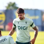 Bojan Kovacevic en un entrenamiento con el Cádiz CF