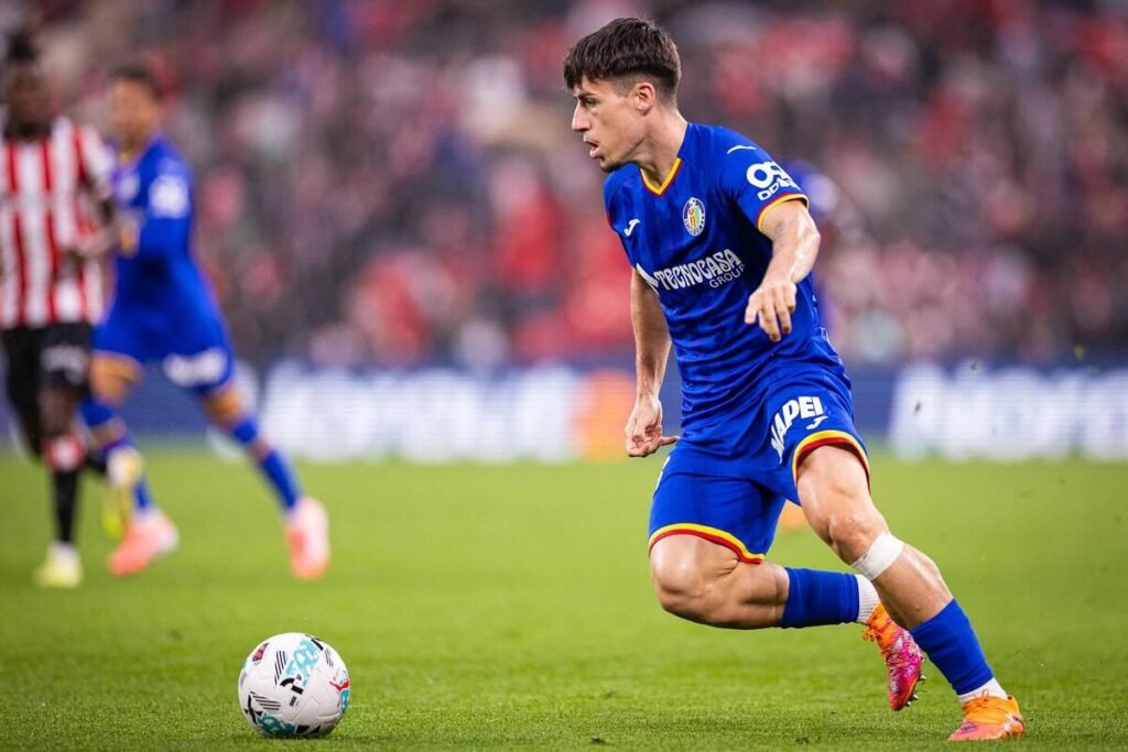 Adrián Liso, propiedad Del Real Zaragoza, en un partido con el Getafe