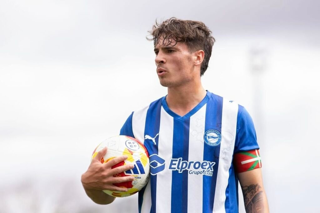 Egoitz Muñoz en el filial del Alavés