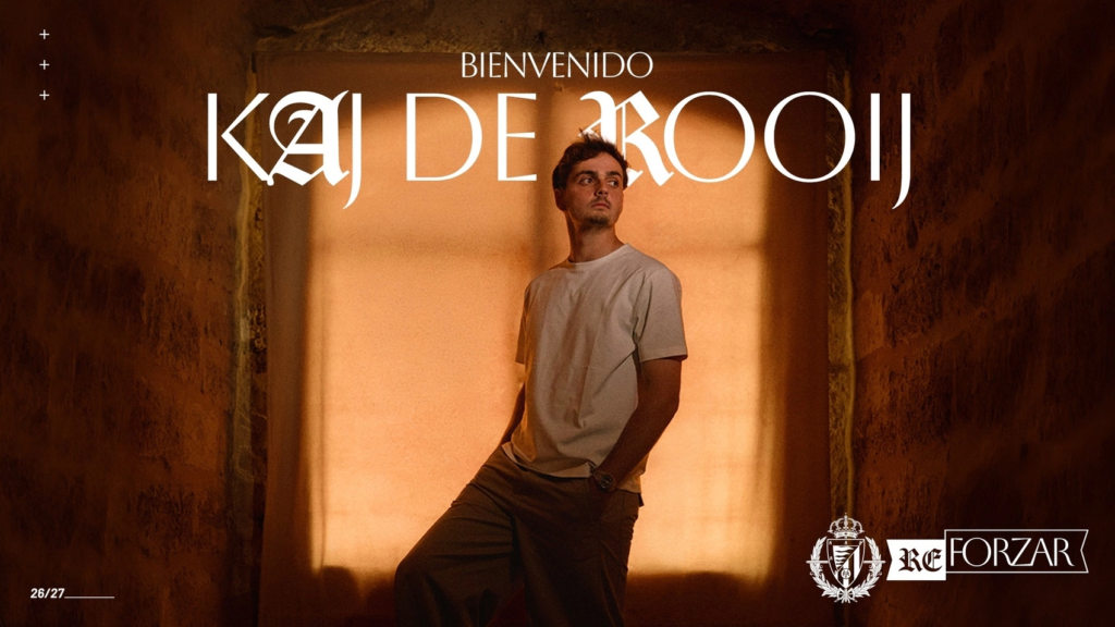 Kaj De Rooij posando como nuevo jugador del Real Valladolid