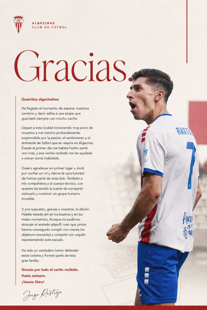 El futbolista del Algeciras se ha despedido y su llegada al Eldense parece inminente