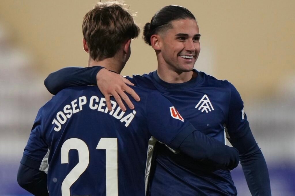 Josep Cerdà, quien interesa a Girona y Mallorca, esta temporada junto a Álex Calvo en el Andorra