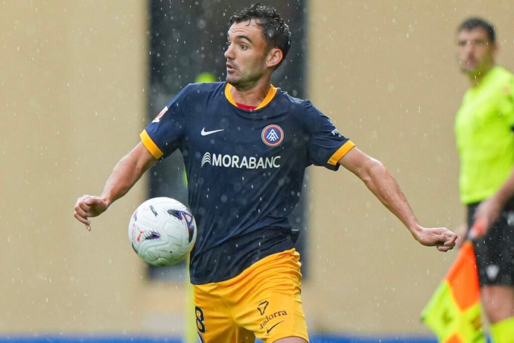 Andoni López en su debut con el Andorra